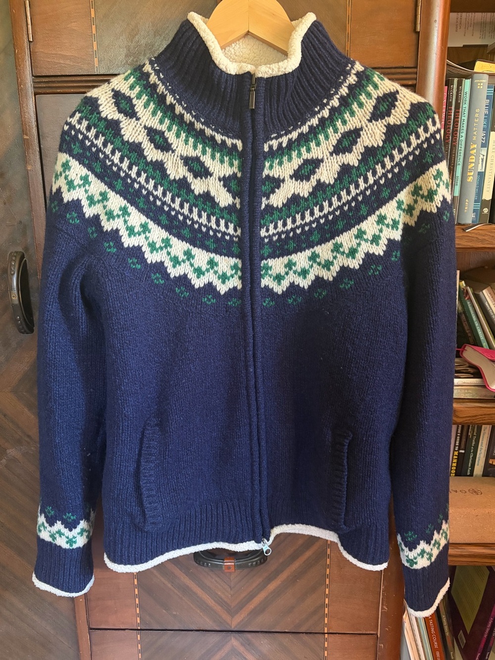 L.L. Bean Zip-Up Wool Sweater Jacket